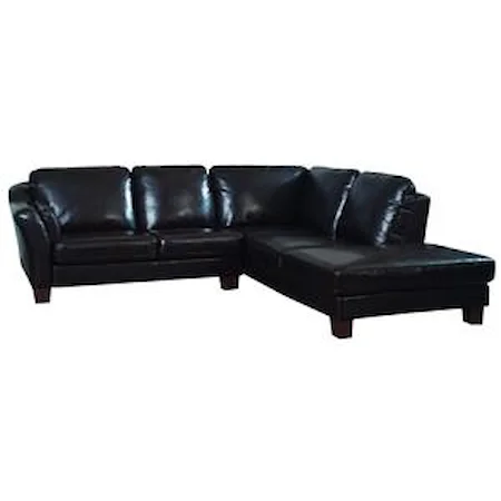 Casual L Shaped Leather Sectional